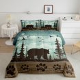 thumbnail image 2 of Erosebridal Bear Print Bedding Sets King with Comforter, Lodge Cabin Bedding King Comforter Set, Wildlife Animal Reversible Duvet Insert, Ultra Soft Bedroom Decoration, 3-Piece, 2 of 7