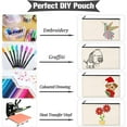 thumbnail image 5 of ZeeDix 40pcs Canvas Pencil Case Diy Craft Zipper Pouch Makeup Storage Bag, 5 of 6