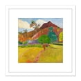 thumbnail image 1 of Paul Gauguin Tahitian Landscape Cropped 8X8 Inch Square Wooden Framed Wall Art Print Picture with Mount, 1 of 4