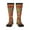 3 Black, variant on Hippie Peace Love print thigh-high socks, crafted for both men and women with a stretchy, high-opaque design perfect for daily wear
