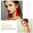 thumbnail image 3 of Dosaele50 Pairs Soften Silicone Earring Sleeve Female Anti- Earring Covers, 3 of 6