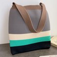 thumbnail image 1 of Bolso para axilas para mujer, gran capacidad, Color contrastante, moda, Bolso femeninos, 1 of 6