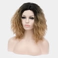 thumbnail image 3 of Unique Bargains Human Hair Wigs for Women Lady Curly Wig Cap Fluffy Curly Wavy Light Gray, 3 of 6