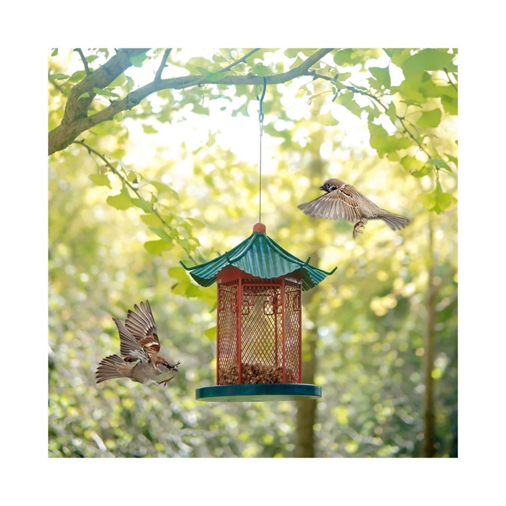 Outdoor Hanging Bird Feeder, Food Feeder, Balcony, Courtyard Garden, Villa, Garden, Metal Pavilion Decoration
