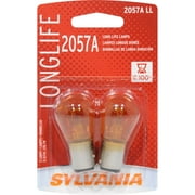 Sylvania 2057A Miniature Incandescent Long Life Bulb, 1 Pack, Compatible with Multiple Cars