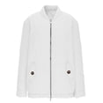 thumbnail image 5 of Women's Diamond Quilted Crop Jackets Lightweight Casual Bomber Jacket Warm Winter Zip Up Short Coats with Pockets, 5 of 6
