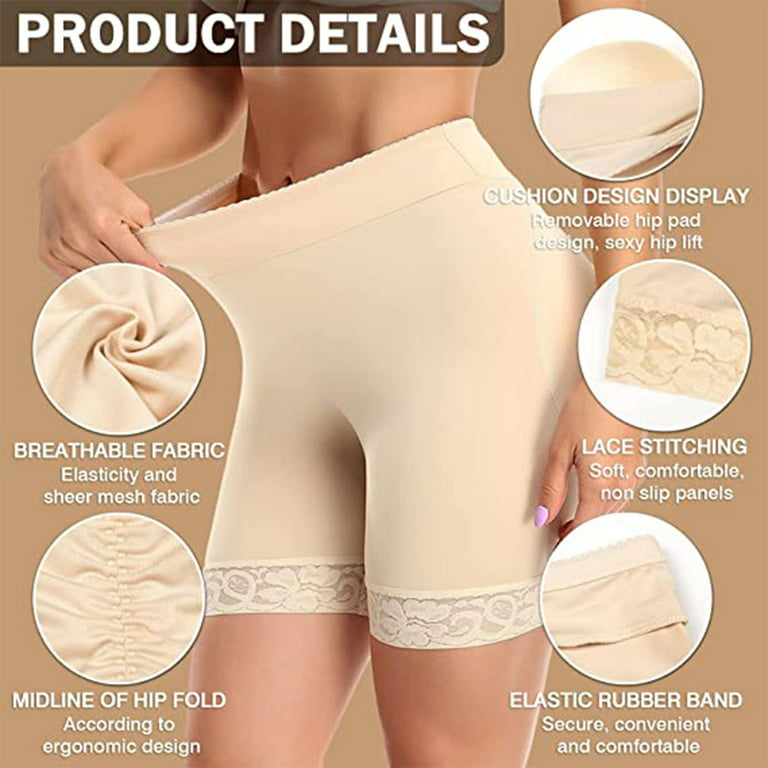 POP CLOSETS Butt Lifter Panties Lace Shapewear for Women Hip Enhancer Tummy  Control Body Shaper Seamless Shorts Fake Butt Padded Underwear 