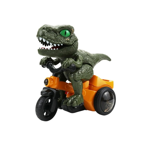 Gaiwos Dinosaur Tricycle Toy 7 inches, 360°Stunt Rotating Dinosaur Toy With Flashing Lights,Perfect Gift for Dinosaur Lovers and Kids