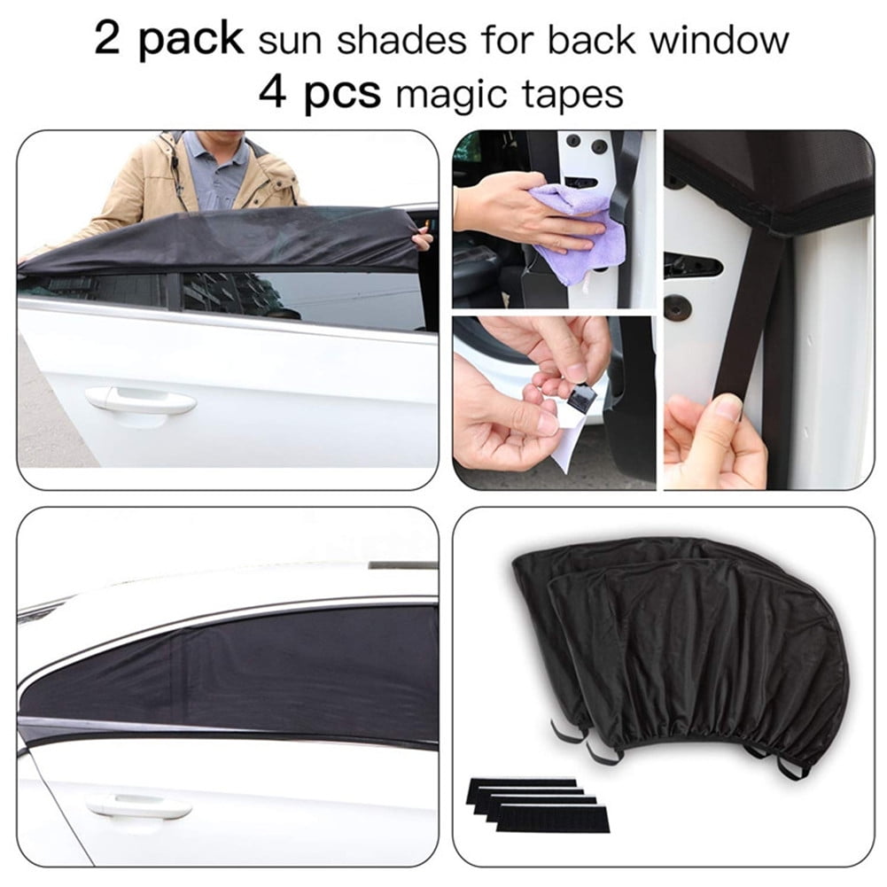 Car Sun Shades for Baby Universal Fit Stretch Size 44X20 inch bedee Car Sun Shade 2 Pack Car Window Shades Block UV Rays Cover Rear Side Window 