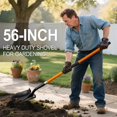 thumbnail image 7 of Shovel for Digging Heavy Duty Metal Shovel with Fiberglass Handle, 56 Inches$$Garden & Patio, 7 of 7