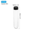thumbnail image 2 of Unique Bargains 80ml Plastic Test Tubes with Screw Caps, 6Pcs 156x30mm Tubes for Party Decoration Lab Use, Black, 2 of 7