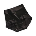 thumbnail image 2 of Women's French Retro Satin Panties Pearlescent Silky Ice Silk Quick Dry Lingerie Elegant Briefs Black 3XL, 2 of 3