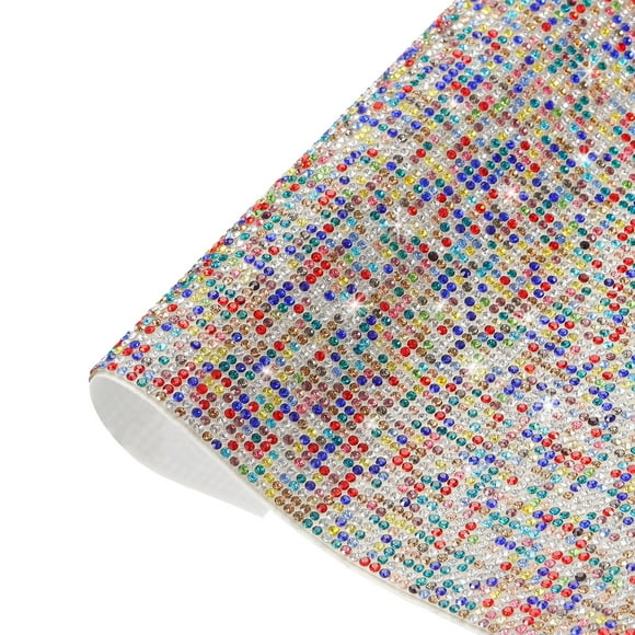 Unique Bargains Bling Strass Feuille Auto-Adhésif Autocollant 9,44 x 7,87 Pouces Bricolage Voiture Décoration Autocollant Coloré