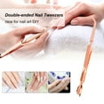 thumbnail image 2 of Removedor de cutículas de uñas de doble punta, pinzas de sujeción, pinzas para la extensión de uñ CACAGOO Pinzas, 2 of 7