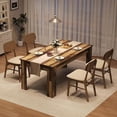 Dining Table for 4-6, 63 Inch Farmhouse Dining Table, Large Wooden ...