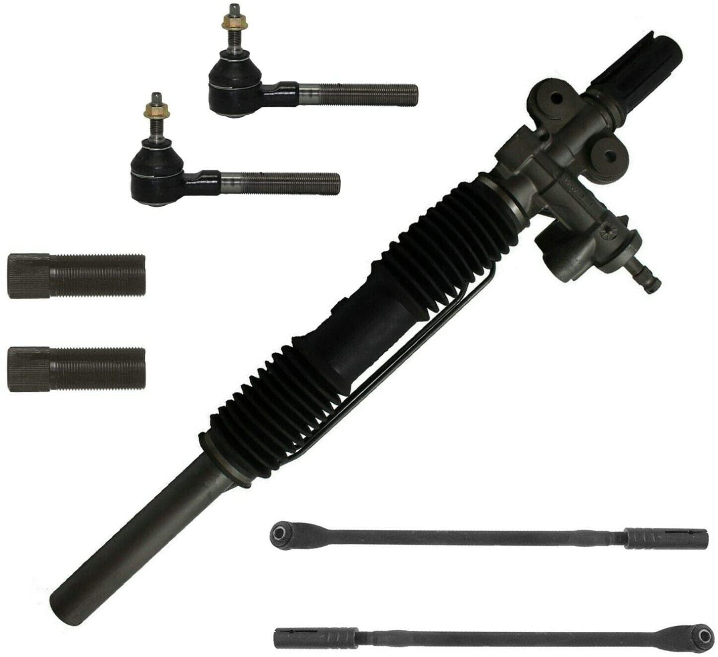 Detroit Axle 7PC Complete Power Steering Rack & Pinion w/Inner and