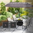 thumbnail image 4 of Outsunny Base Lestée pour Parasol de Patio avec Table, Base de Parasol avec Roues, 4 of 10