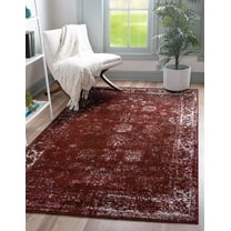 Rugs.com Monte Carlo Collection Rug – 9' x 12' Burgundy Medium Rug Perfect For Living Rooms, Large Dining Rooms, Open Floorplans