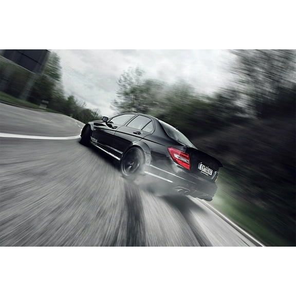 Mercedes AMG CLS63 G63 GTS Racing Car Wall Art Home Decor - 12x18 Inch Laminated Poster - Stunning Detail and Bold Colors