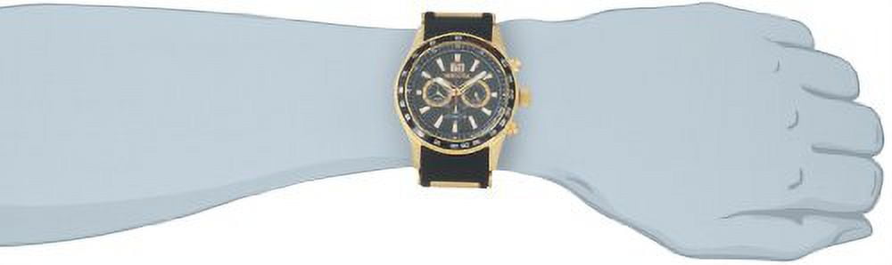 Invicta Men's 1236 Aviator Chronograph Black Dial Black Polyurethane Watch