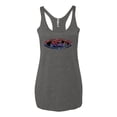 thumbnail image 2 of Red Blue and Black Ford Logo | Womens Cars and Trucks Premium Tri-Blend Racerback Tank Top, Premium Heather, Small, 2 of 3