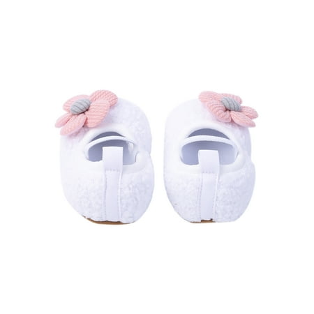 

Fullvigor Baby First Walker Flats Soft Fleece Crib Shoes Warm Shoes