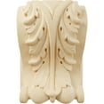 thumbnail image 2 of Ekena Millwork 5"W x 3"D x 6 1/2"H Large Acanthus Block w/ Backplate Wood Corbel, Maple, 2 of 4