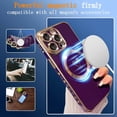 thumbnail image 2 of Magnetic Love Heart Case for iPhone 13 Pro Max, Cute Silicone Bumper with Raised Camera Protection (6.7") - Purple, 2 of 13
