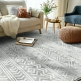 thumbnail image 6 of Pentantan Area Rugs 6'x9', Machine Washable Neutral Geometric Living Room Rug, Soft Moroccan Indoor Carpet for Bedroom, Gray, 6 of 7