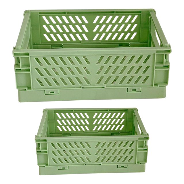 Cesta de almacenamiento plegable Cesta de almacenamiento plegable de 2 piezas Contenedor de almacenamiento plegable para el escritorio del dormitorio Magideal Cesta de almacenamiento plegable