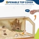 thumbnail image 3 of Yeshouse Jaula de madera antimordeduras para hámster con patas, jaula grande para cobayas con ventana de acrílico y tapa abatible para chinchillas, jerbos y mascotas pequeñas, 3 of 7