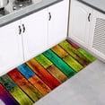 thumbnail image 4 of Alfombra de pasillo estilo granja, 60 x 180 cm, antideslizante, para dormitorio, sala de estar y cocina. Color del arco iris, 4 of 7