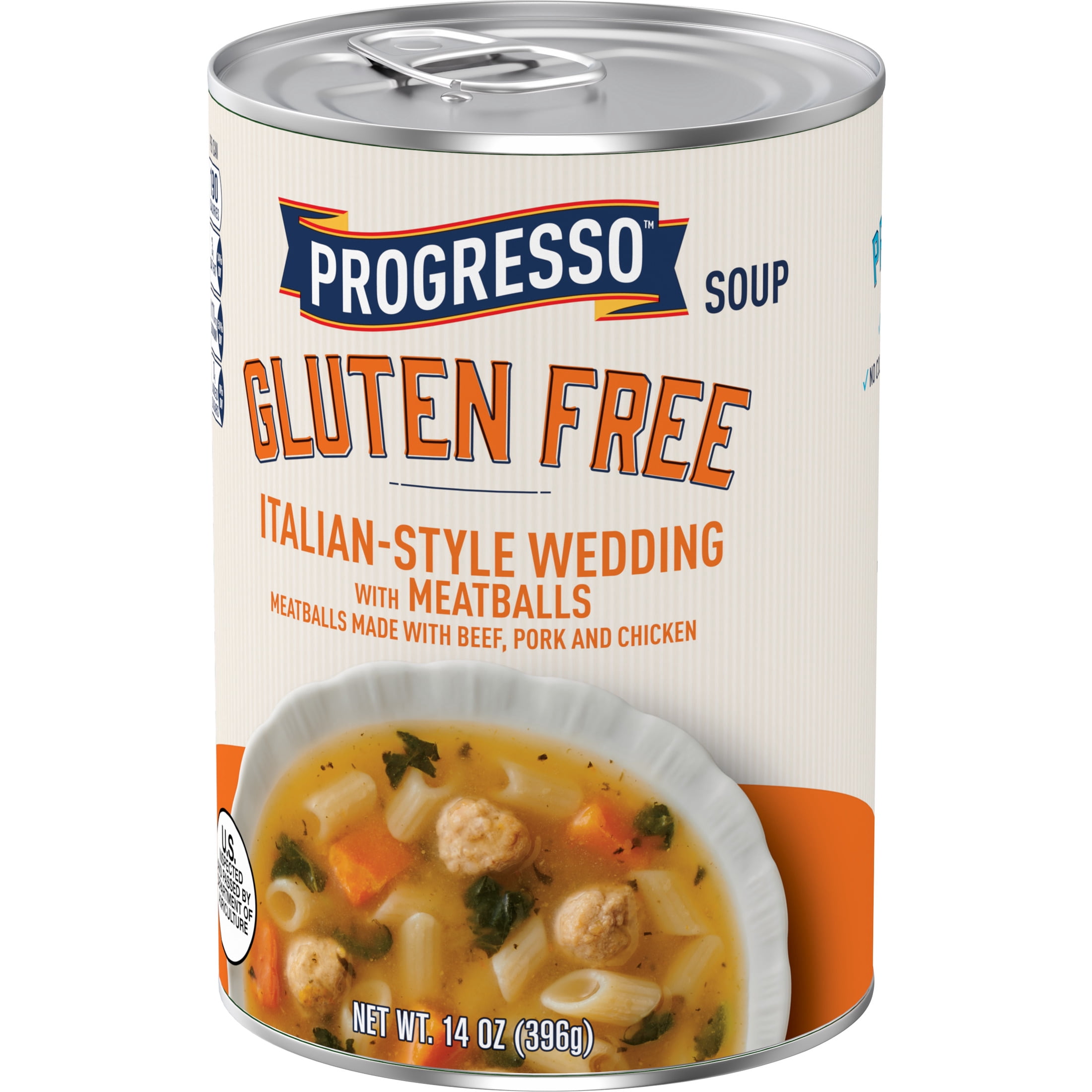 (2 pack) Progresso Gluten Free Italian-Style Wedding With Meatballs Canned Soup, 14 oz.