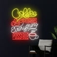 thumbnail image 3 of Handmadetneonsign Coffee Makes Everything Possible Neon Light, Coffee Neon Sign, Cafe Led Light, 3 of 5