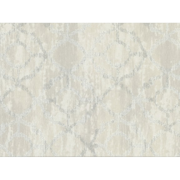 Brewster Dashwood Neutral Distressed Geometric Unpasted Non Woven Wallpaper, 27.5-in by 26.3-ft, 60.3 sq. ft.