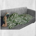thumbnail image 6 of Hawaiian Colors Soft Flannel Fleece Blanket, Demonstration of Different Island Plantation Monstera Banana Leaves, Cozy Plush for Indoor and Outdoor Use, 50" x 70", Green and Coconut, by Ambesonne, 6 of 6