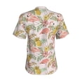 thumbnail image 3 of Uemuo Tropical Flamingo Pineapple Printed Women's Classic V-Neck T-Shirt - Soft, Breathable, Moisture-Wicking, Perfect for Casual, Office, Travel, and Everyday Wear-Small, 3 of 5
