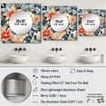 thumbnail image 4 of Designart "Warm Terracotta Floral Elegance II" floral Square Mirror Wall Decor Cottage - Large Blue Square Bathroom Mirror - Square Printed Wall Mirror Art, 4 of 5