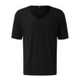 thumbnail image 6 of JUMESGU V Neck Mens T Shirt, Fitted Soft Men's T-Shirts (Black,L), 6 of 6