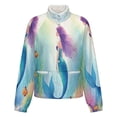 thumbnail image 5 of Jackets for Women Winter Coat Jackets Flannel Stand Collar Jacket(Mermaid Under The Sea,Size:S-4XL), 5 of 7