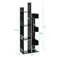 thumbnail image 3 of Spaco 8-Tier Bookshelf Bookcase with 8 Open Compartments Space-Saving Storage Rack -Black, Tall Bookshelf, Shelves for Living Room, Home Office, Bedroom, Balcony, 3 of 6