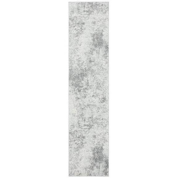 SAFAVIEH Tulum Fari Abstract Distressed Runner, Ivory/Grey, 2' x 17'
