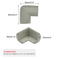 thumbnail image 2 of 2pcs Desk Table Edge Foam Corner Cushion Guards Strip Soft Bumper Protector with Stick Tape Gray, 2 of 7