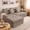 khaki, variant on 106" Faux Rabbit Fur Velvet Traditional Sofa, Comfy Couch with All Foam Structure, Modern Sofa Couch with Modular Layout for Living Room Apartment, Black