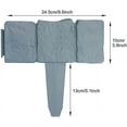 10 Pcs Garden Edging, Garden Lawn Edging Fence Edging Gray Plastic