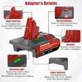 thumbnail image 5 of New Version V6 V7 V8 Battery Adapter for Milwaukee 18V Lithium Battery Convert to Work with for Dyso V8 V7 V6 Animal Absolute Motorhead Fluffy Vacuum Cleaners, 3-in-1 Vacuum Battery Converter, 5 of 6