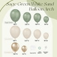thumbnail image 2 of Kit de guirnaldas con forma de arco de globos Anjerlfu, 130 unidades, verde salvia y oro, 2 of 7