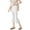White, variant on Girl's Capri Flare Leggings Summer Lightweigh Elastic Waist Bell Bottoms Bootcut Yoga Everyday Pants