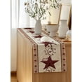 thumbnail image 5 of Table Runner 70 Inches Long for Kitchen Dining, Red Texas Star Rustic Dresser Scarf Farmhouse, Dining Table Decorations for Wedding/Parties, Farmhouse Berry Brown Wooden 13 x 70 In, 5 of 8