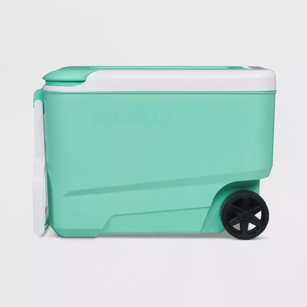 Igloo Latitude 60-Quart Roller Cooler – Indigo Blue – Big Capacity Ice Chest